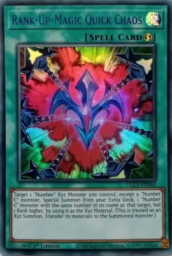 DLCS-EN044 RANK-UP-MAGIC QUICK CHAOS BLUE ULTRA RARE 1ST EDITION YuGiOh CARD - Image 1