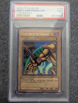 YUGIOH RIGHT ARM OF THE FORBIDDEN ONE UNLIMITED ULTRA RARE#LOB-122 PSA 9 - Image 1