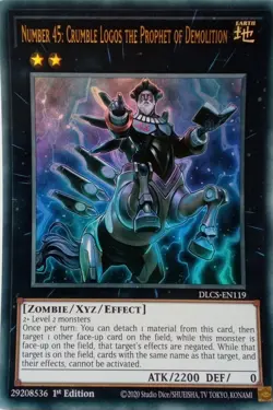 DLCS-EN119 NUMBER 45: CRUMBLE LOGOS THE PROPHET OF DEMOLITION ULTRA RARE YuGiOh - Image 1