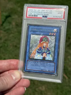 YUGIOH! EURO Elemental Mistress Doriado TLM-EN034 Ultimate Rate 1st Ed PSA 9 - Image 2