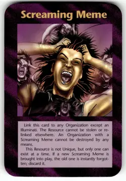 Screaming Meme Card INWO Illuminati New World Order Assassins Game 95/122 LP - Image 1