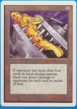 Black Vise Unlimited NM Artifact Uncommon MAGIC MTG CARD (ID# 499028) ABUGames - Image 1