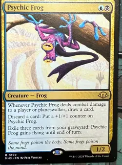 Magic The Gathering, MTG Trading card. Rare single card. Near Mint. Psychic Frog - Image 1