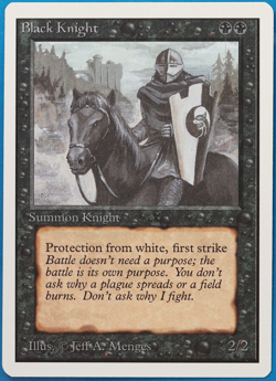 Black Knight Unlimited NM Black Uncommon MAGIC MTG CARD (ID# 499027) ABUGames - Image 1