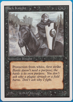 Black Knight Unlimited NM Black Uncommon MAGIC MTG CARD (ID# 499026) ABUGames - Image 1