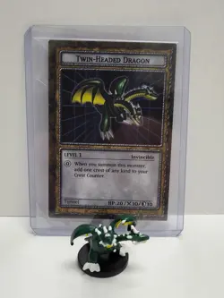 Yu-Gi-Oh Dungeon Dice Monsters - Figure & Card - Twin-Headed Dragon - Image 1