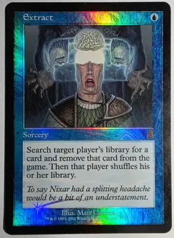 MTG FOIL Extract - Odyssey Card # 85/350 Magic Blue Rare English LP Card - Image 1