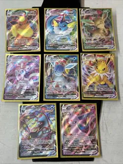 Eeveelution Vmax 8 Card Complete Set Pokemon Evolving Skies NM Umbreon Espeon - Image 1