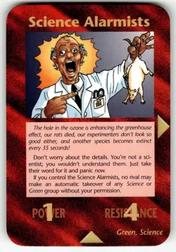 Science Alarmists Card INWO Illuminati New World Order Assassins Game 94/122 LP - Image 1