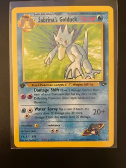 Sabrina's Golduck 30/132 Gym Challenge Pokemon Card 1st Edition NM - Image 1
