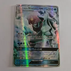 Pokemon TCG Alolan Ninetales GX Holo 22/145 Card Played - Image 1