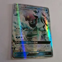 Pokemon TCG Alolan Ninetales GX Holo 22/145 Card Played - Image 2
