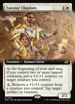 MTG SUNSTAR CHAPLAIN 324 FOIL EXC - CAPPELLANO DELLA STELLA MADRE - EOE X EN - Image 1
