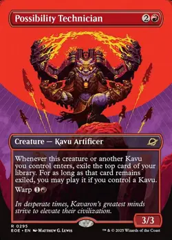 MTG POSSIBILITY TECHNICIAN 295 FOIL EXC - TECNICO DELLA POSSIBILITA - EOE X EN - Image 1