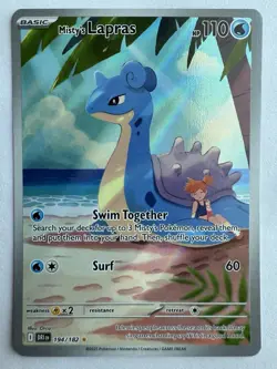 Misty’s Lapras 194/182 Destined Rivals Illustration Rare Full Art Pokemon TCG NM - Image 1