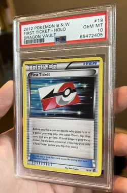 2012 POKEMON BLACK WHITE DRAGON VAULT FIRST TICKET PSA 10 #19/20 - Image 1