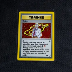 Vintage Pokemon TCG Gym Challenge - Blaine 1st Ed. Holo Rare - NM - Image 1