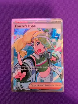 Pokemon Emcee's Hype 220/182 Sv10: Destined Rivals Holo - Image 1