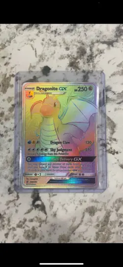 Pokemon Dragonite GX (Secret) 248/236 Unified Minds Rainbow Rare 2019 - Image 1