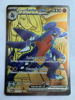 Pokemon TCG Cynthia's Garchomp EX 215/182 Sv: Destined Rivals Full Art - Image 1