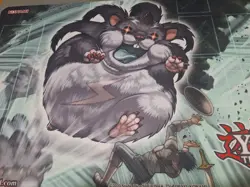 Yugioh Time Wizard Super Nimble Mega Hamster YCS Side Event Playmat - Image 2