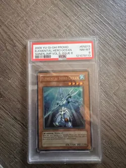2006 YuGiOh Elemental Hero Ocean JUMP-EN013 Ultra Rare Limited Ed PSA 8 - Image 1