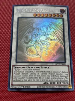Yugioh Red Dragon Archfiend GFP2-EN182 Ghost Rare 1st Ed NM - Image 1