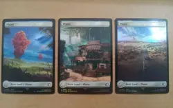 Set of 3 Plains Full Art Foil 294/295/296 Final Fantasy NM MTG Magic Mint Card - Image 1