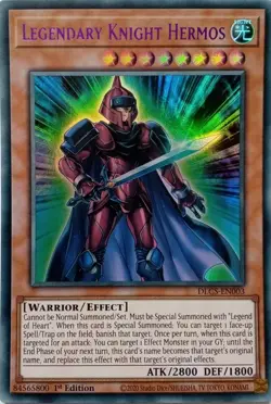DLCS-EN003 LEGENDARY KNIGHT HERMOS PURPLE ULTRA RARE 1ST EDITION YuGiOh CARD - Image 1