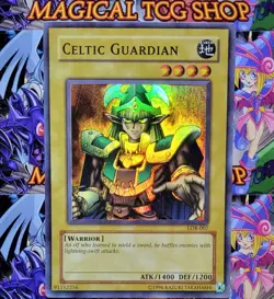 Yugioh Celtic Guardian LOB-007 Super Rare Original Print Konami 2002 - Image 5