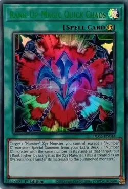 DLCS-EN044 RANK-UP-MAGIC QUICK CHAOS GREEN ULTRA RARE 1ST EDITION YuGiOh CARD - Image 1