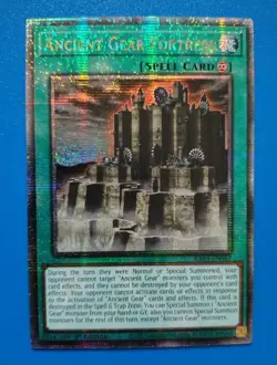 Near Mint Yugioh Ancient Gear Fortress - RA03-EN062 Quarter Century Secret Rare - Image 1