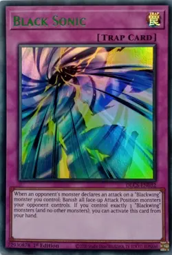 DLCS-EN032 BLACK SONIC GREEN ULTRA RARE 1ST EDITION YuGiOh CARD - Image 1