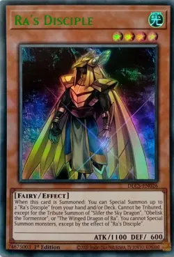DLCS-EN026 RA'S DISCIPLE GREEN ULTRA RARE 1ST EDITION YuGiOh CARD - Image 1