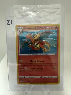 Pokemon SWSH075 Charizard Promo Holo Card Special Delivery Sealed - 21 - Image 1