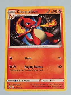 2020 Charmeleon 24/185 - Vivid Voltage - NM Pokemon Card TCG - Image 2