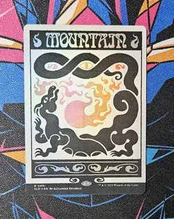 Mountain 0891 NM Foil MTG Secret Lair Bonus Card Basic Land Unplayed Magic - Image 1
