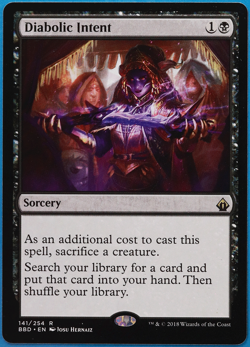 Diabolic Intent Battlebond NM Black Rare MAGIC MTG CARD (ID# 499105) ABUGames - Image 1