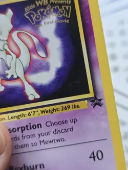 Mewtwo 3 WB Pokemon Card Black Star Promo The First Movie Rare Holo - Image 5
