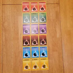 Pokemon Energy Lot 3 Each Base Set 2 All 6 Types Vintage 2000 18 Total Cards - Image 1