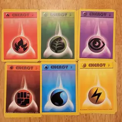 Pokemon Energy Lot 3 Each Base Set 2 All 6 Types Vintage 2000 18 Total Cards - Image 2