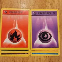 Pokemon Energy Lot 3 Each Base Set 2 All 6 Types Vintage 2000 18 Total Cards - Image 3