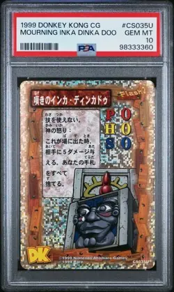 1999 DONKEY KONG CARD GAME #CS035U MOURNING INKA DINKA DOO PSA 10 POP 5 - Image 5