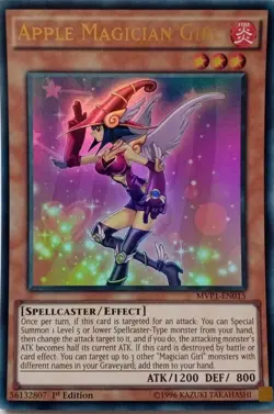MVP1-EN015 APPLE MAGICIAN GIRL ULTRA RARE 1ST EDITION YuGiOh CARD - Image 1
