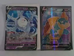 2x Champions Path Ultra Rare Pokemon TCG Card NM/LP Drednaw V Galarian Cursola V - Image 1