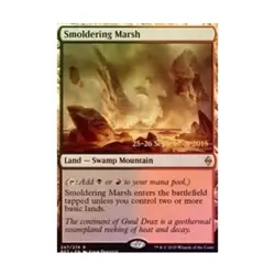 WOTC MtG Prerelease Promos Smoldering Marsh (P) (Foil) EX - Image 1