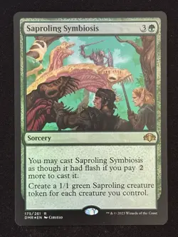 1x MTG Saproling Symbiosis (Foil) - Dominaria Remastered (DMR) #175 - Magic - Image 1