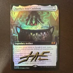 MTG: Signed By Artist - WoE#366 Agatha's Soul Cauldron (Extended Art) Foil -Rare - Image 1