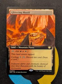 Glittering Massif Extended Art Rare Edge of Eternities Commander EOC 042 MTG - Image 1