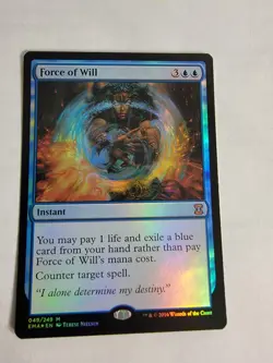 1x Foil Force of Will Eternal Masters LP+ MTG Magic - Image 1